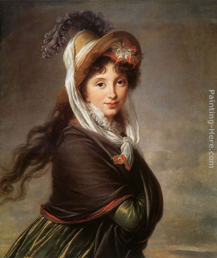Portrait of a Young Woman painting - Elisabeth Louise Vigee-Le Brun Portrait of a Young Woman art painting